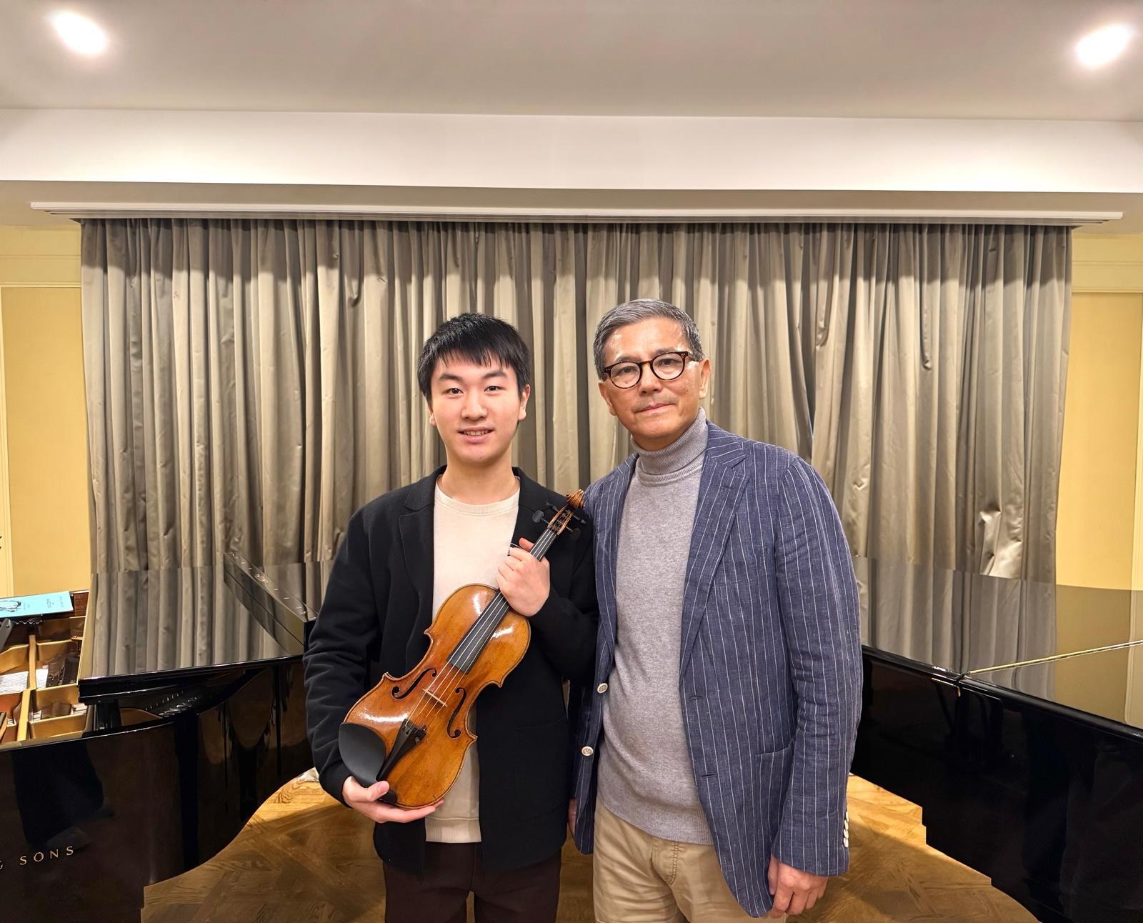 Christian Li with Dr David Li AM